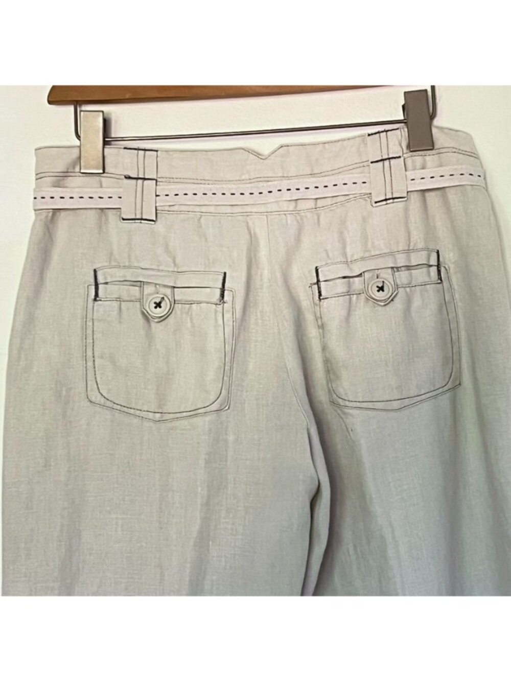 Anthropologie Womens 4 Linen Wide Leg Pants Coastal Euro Summer Beach Trousers - Picture 6 of 15